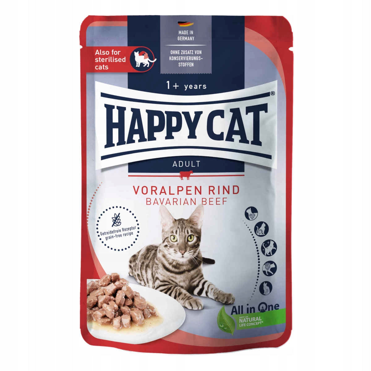 Happy Cat Meat in Sauce BAVARIAN BEEF Beef in Sauce 85g