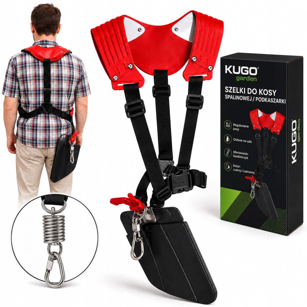 Harness for Combustion Scythe Trimmer Support Belts Harness Adjustable Sturdy