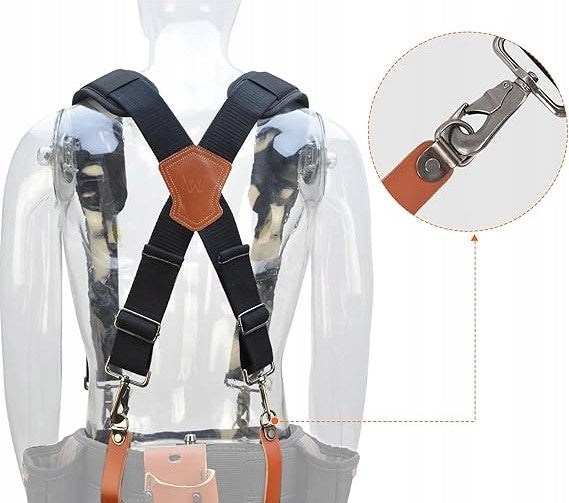 Harness with leather elements for tool belt tool bag Brand no brand