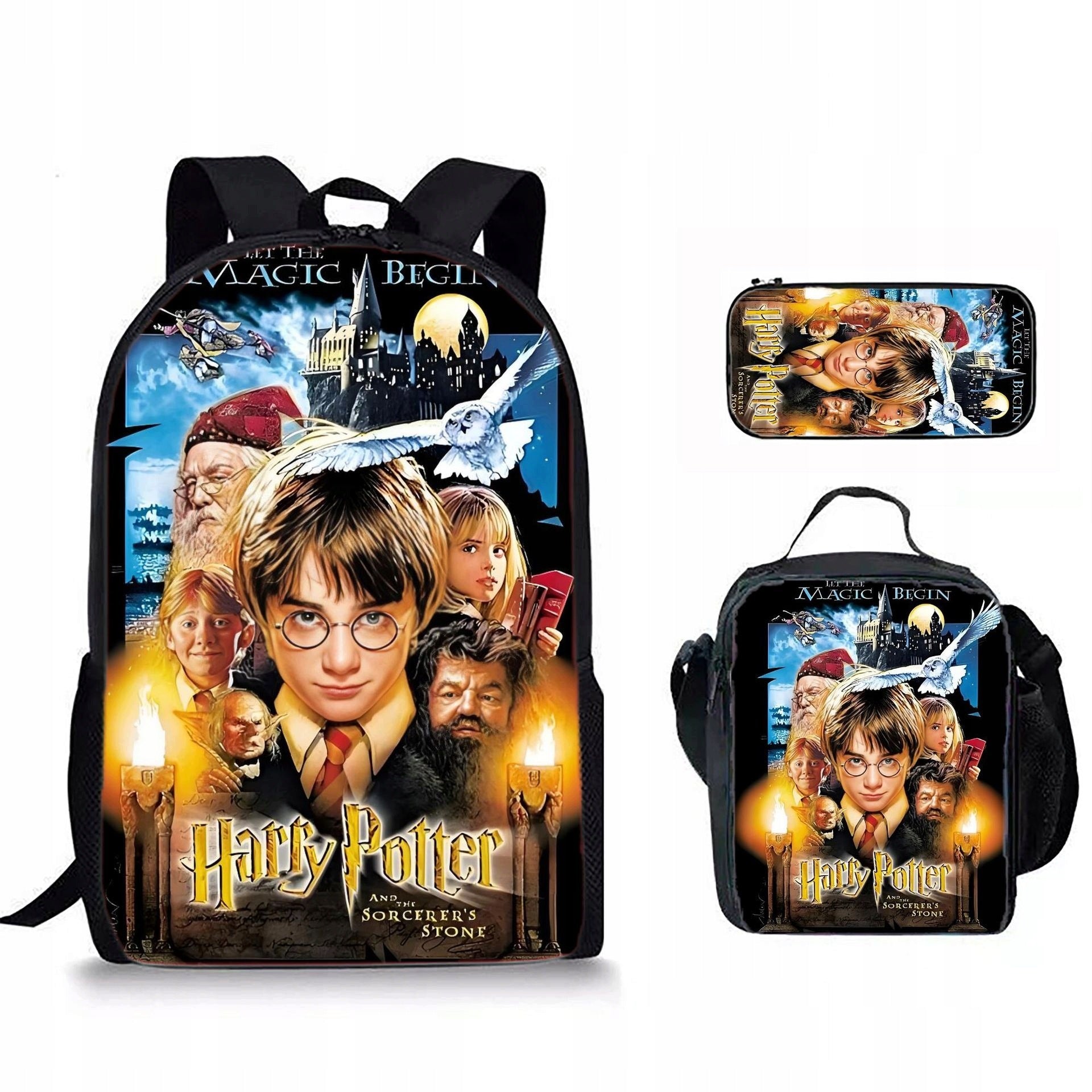 Harry Potter SCHOOL BACKPACK SET A4 PENCIL CASE BAG high quality Manufacturer code drey6tryhdfrg