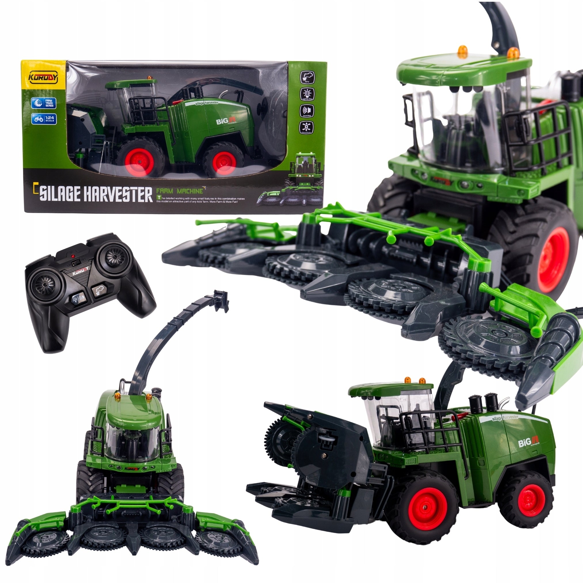 Harvester Toy Remote Controlled RC Large Light Smoke Effect and Pilot Farmer