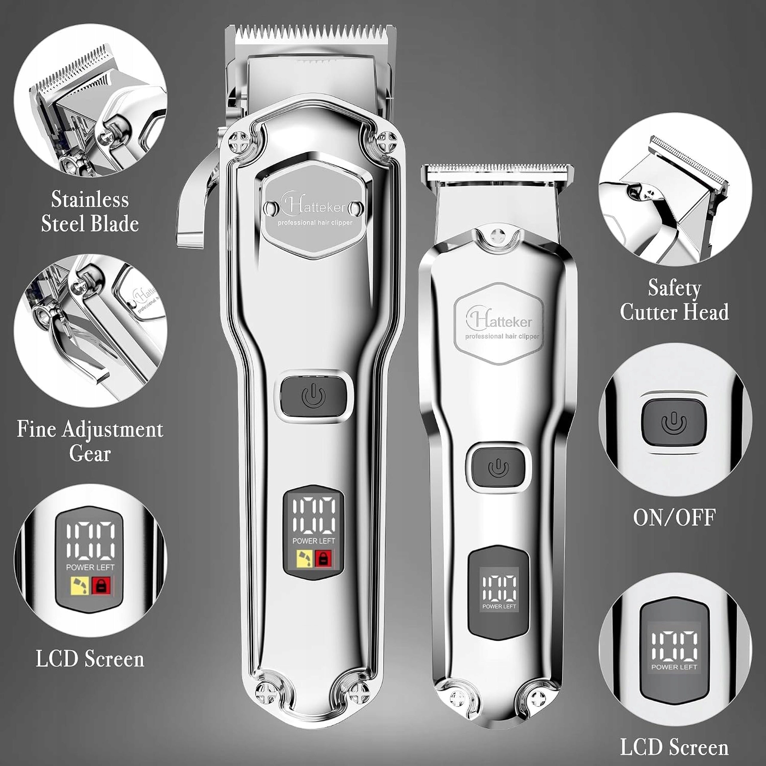 Hatteker hair clipper trimmer for men waterproof IPX7 Brand Hatteker
