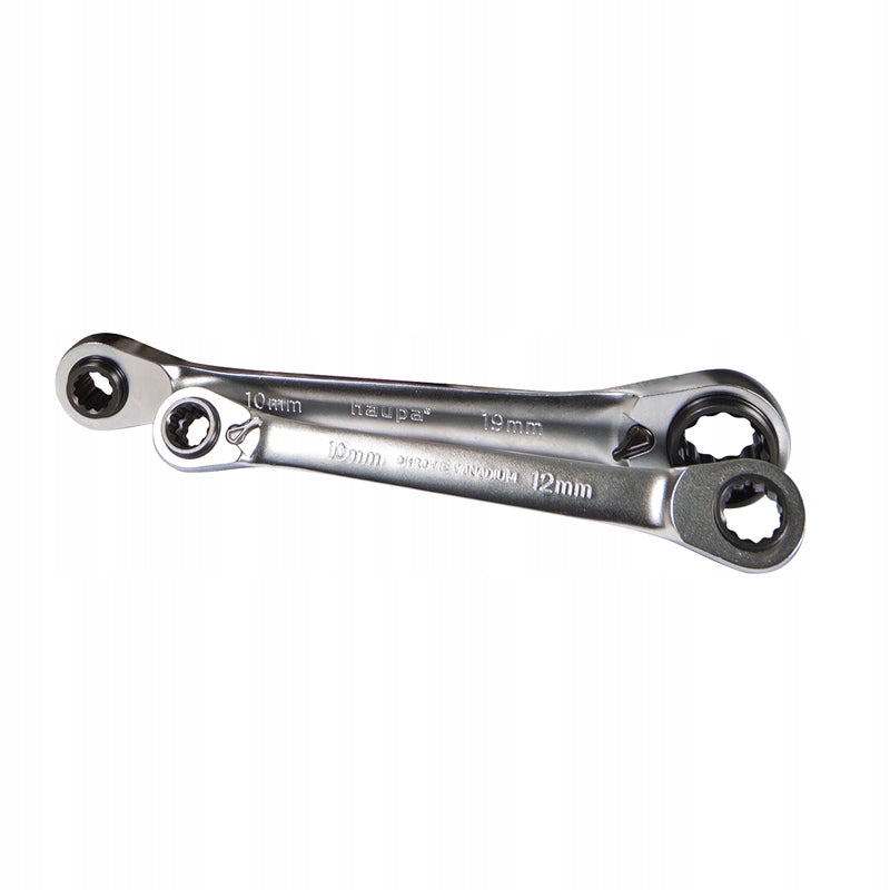 Haupa Ratchet eye wrench 4in1 10x13 + Key type combination