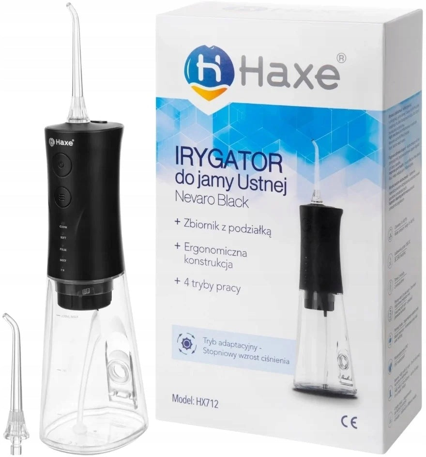 Haxe Nevaro Black HX712 Portable Oral Irrigator 1 Pack