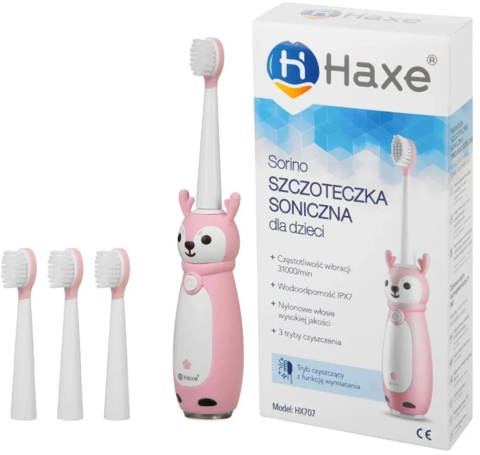 Haxe Sorino Sonic toothbrush for children pink HX707 1 pcs.