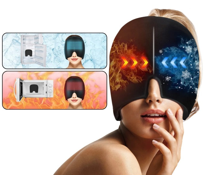 Headache Relief Cap, Migraine Gel Compress, Cooling Mask, Cold Pack, Packaging status original
