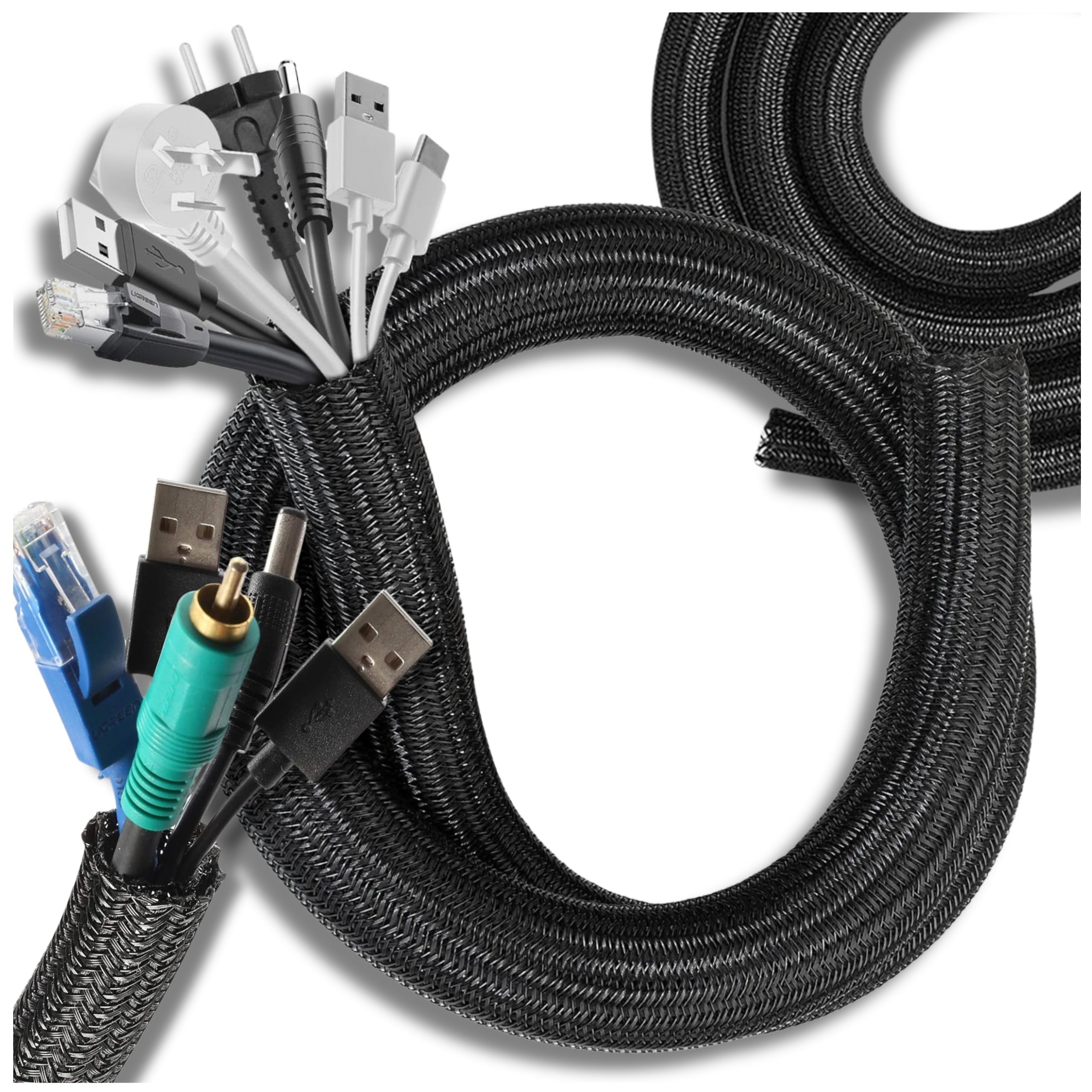 Headband Cable Masker Cover 3m Masking for Cables Black Organizer Packaging status original