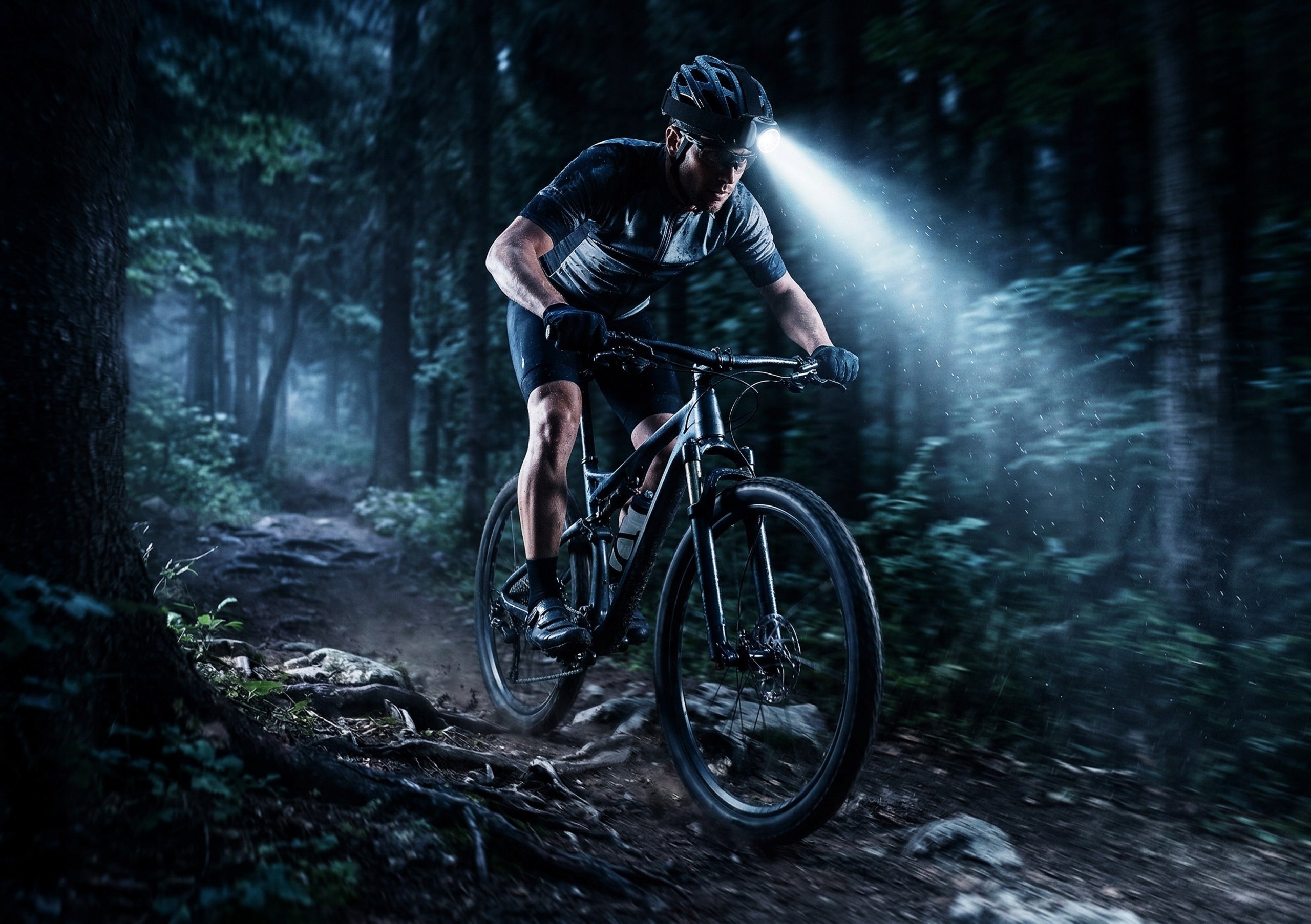 Headlamp Bicycle Headlamp LED 2in1 Flashlight Hand Lamp 3 Working Modes Brand Gotel
