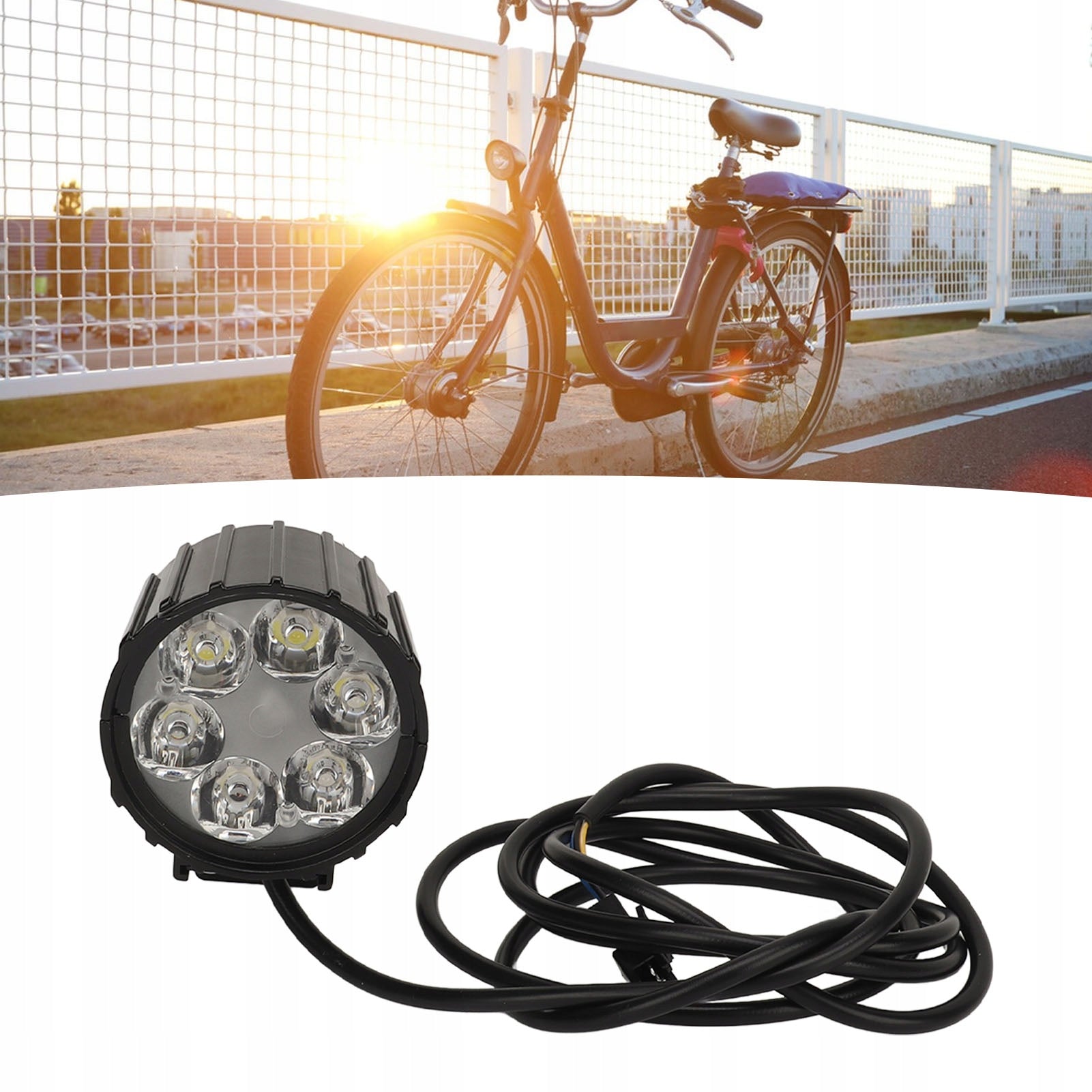 Headlamp with Bicycle Horn Waterproof Aluminum FS Light