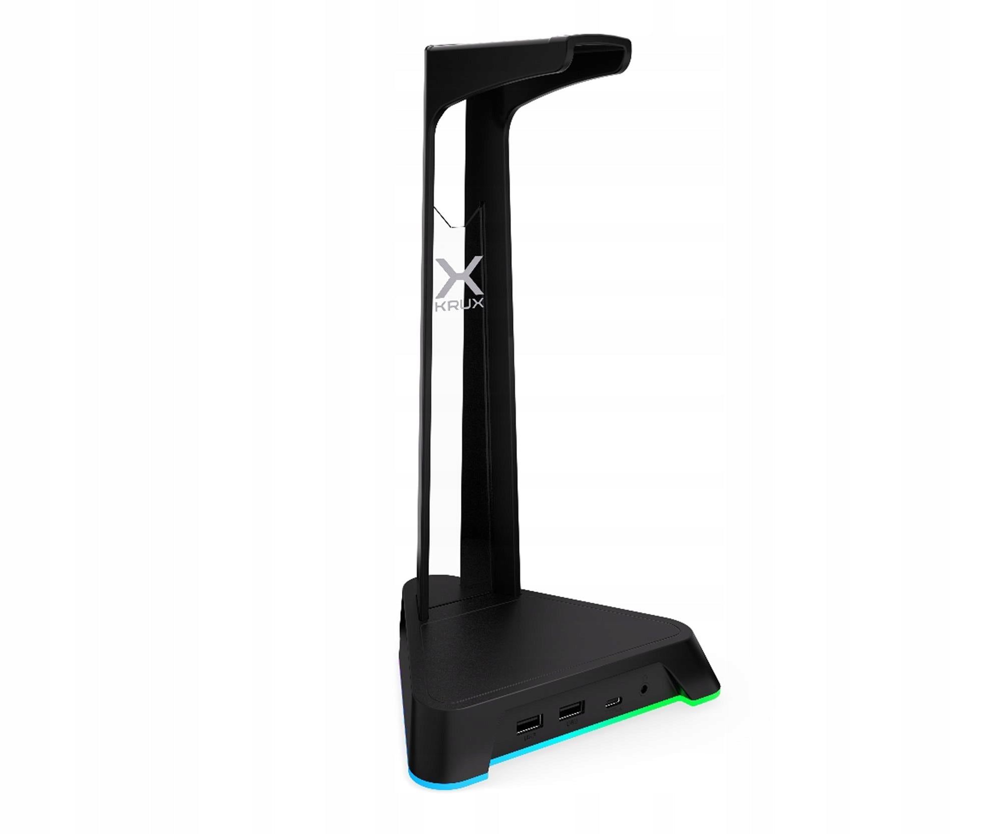Headphone stand KRUX Rivt, ARGB backlight, HUB 2xUSB A, 1xUSB type C EAN (GTIN) 5903018667973
