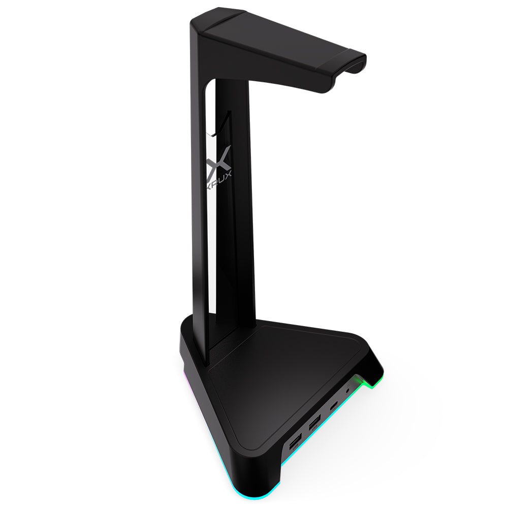 Headphone stand KRUX Rivt, ARGB backlight, HUB 2xUSB A, 1xUSB type C