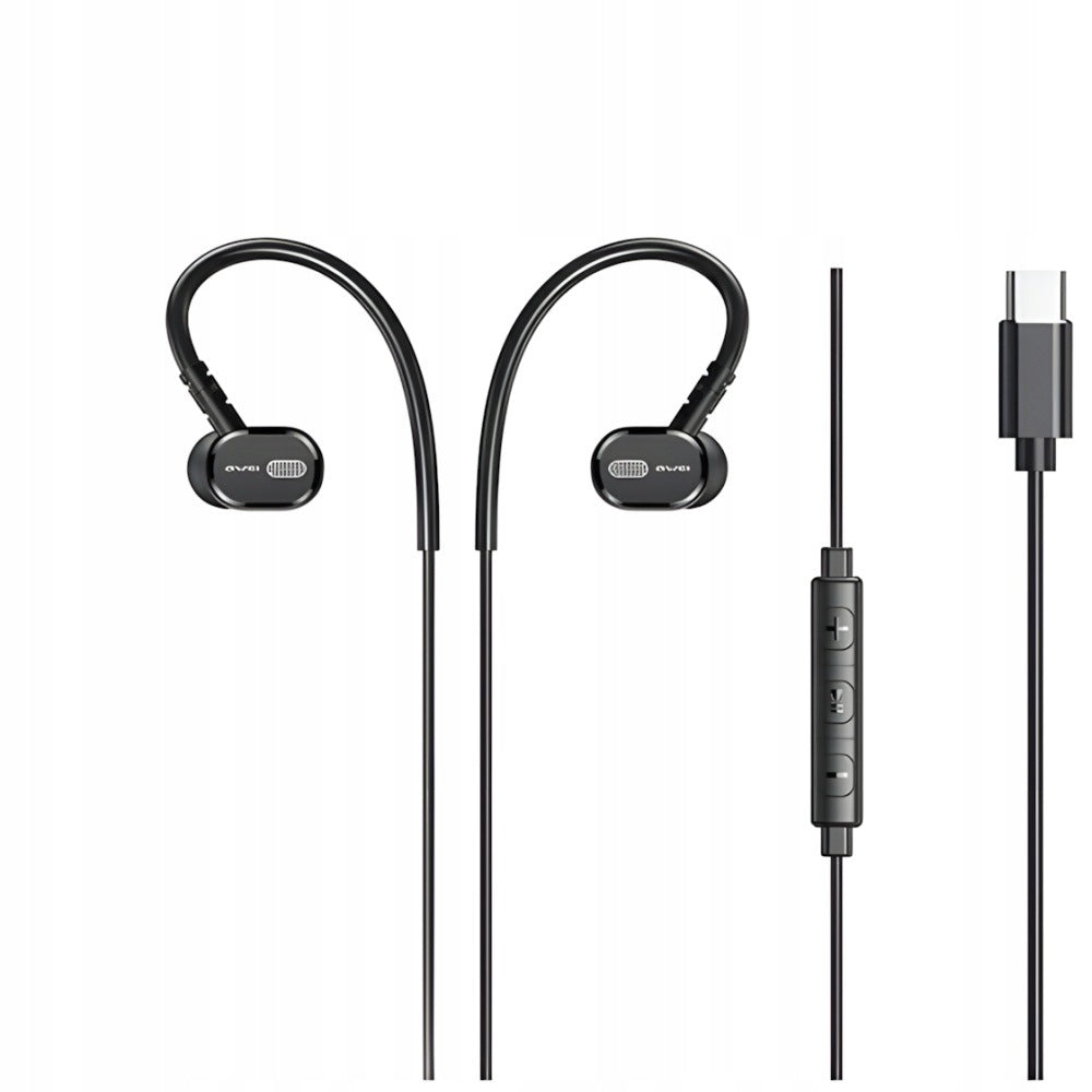 Headphones AWEI stereo TC-6 USB-C black