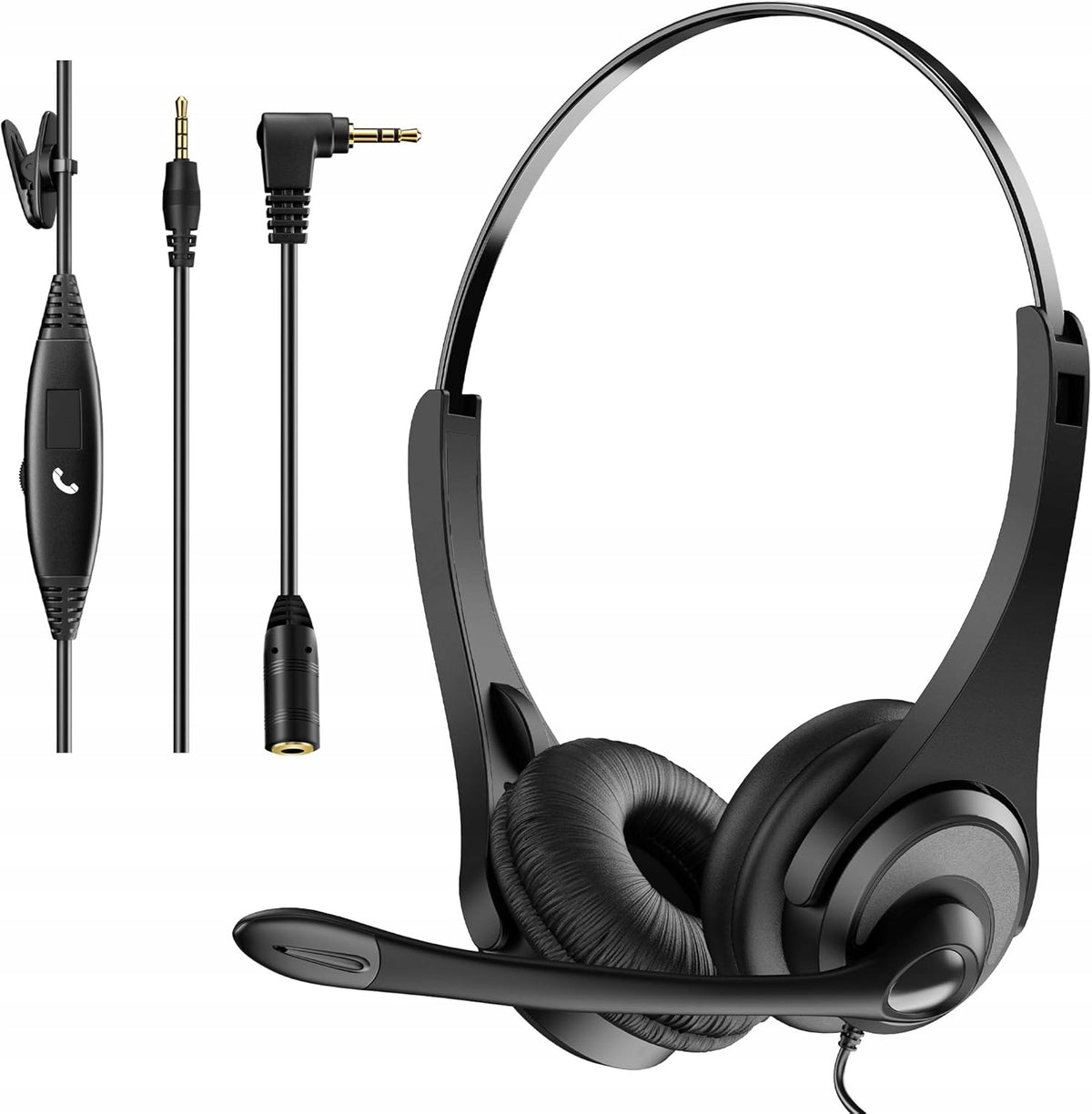 Headphones Call Center Voistek 382-3.5 Microphone NC 3,5 mm Skype Zoom