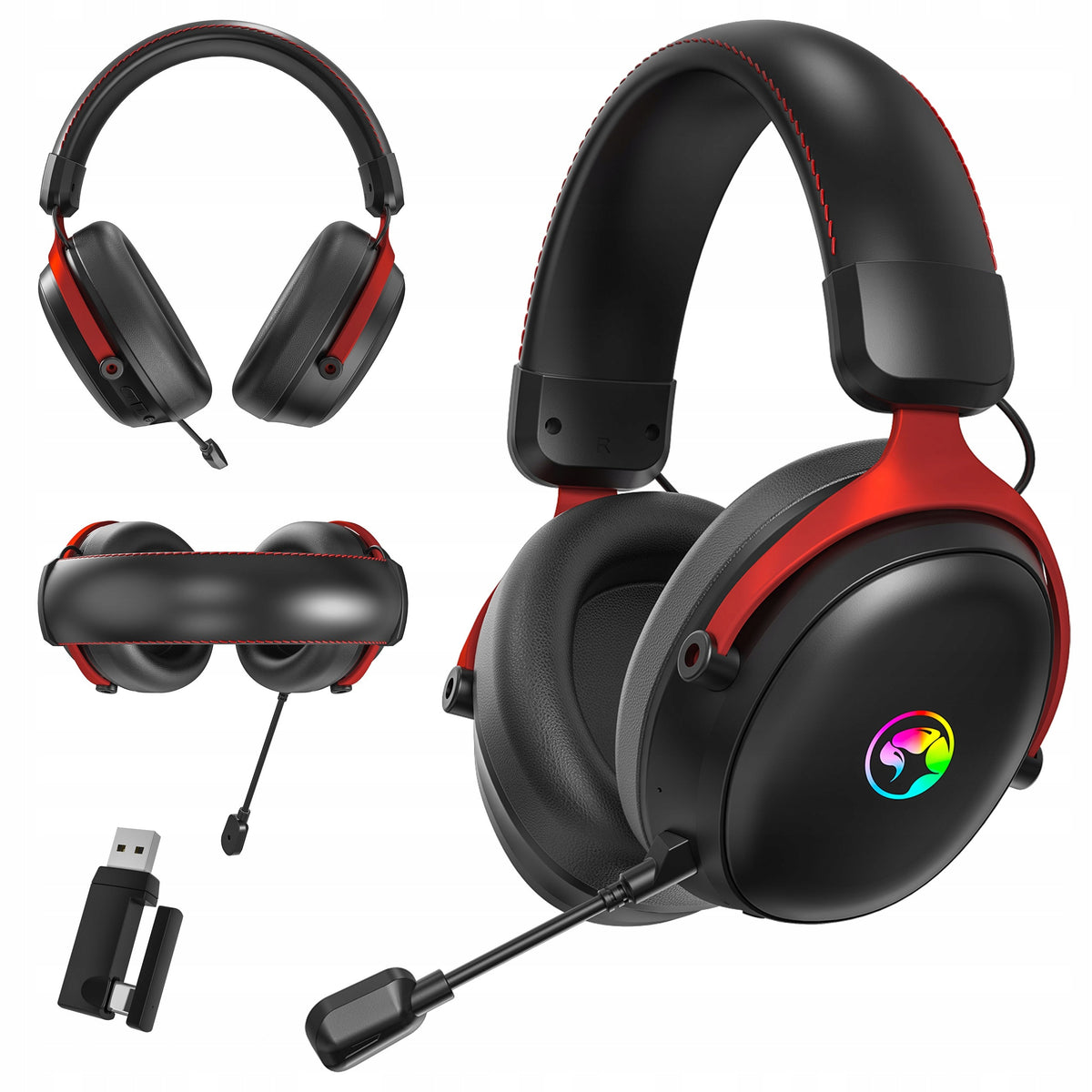 Headphones MARVO TACTIC XPRO wireless on-ear black bluetooth microphone