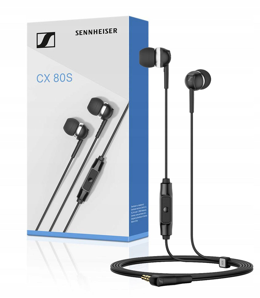 Headphones SENNHEISER CX 80S Black 1.2m 119dB 17-20000Hz Microphone + Remote Control