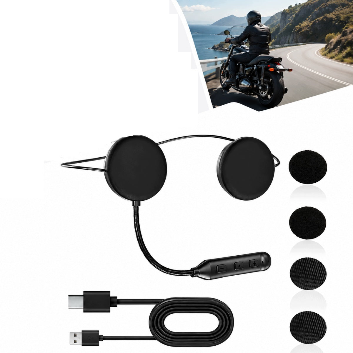 Headphones for Motorcycle Helmet BT5.3, Noise Reduction, Hands-free