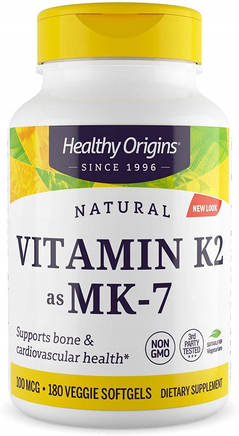 Healthy Origins Vitamin K2 MK-7 100 mcg 180 Softgels Vegetable Vitamin K2 mk7