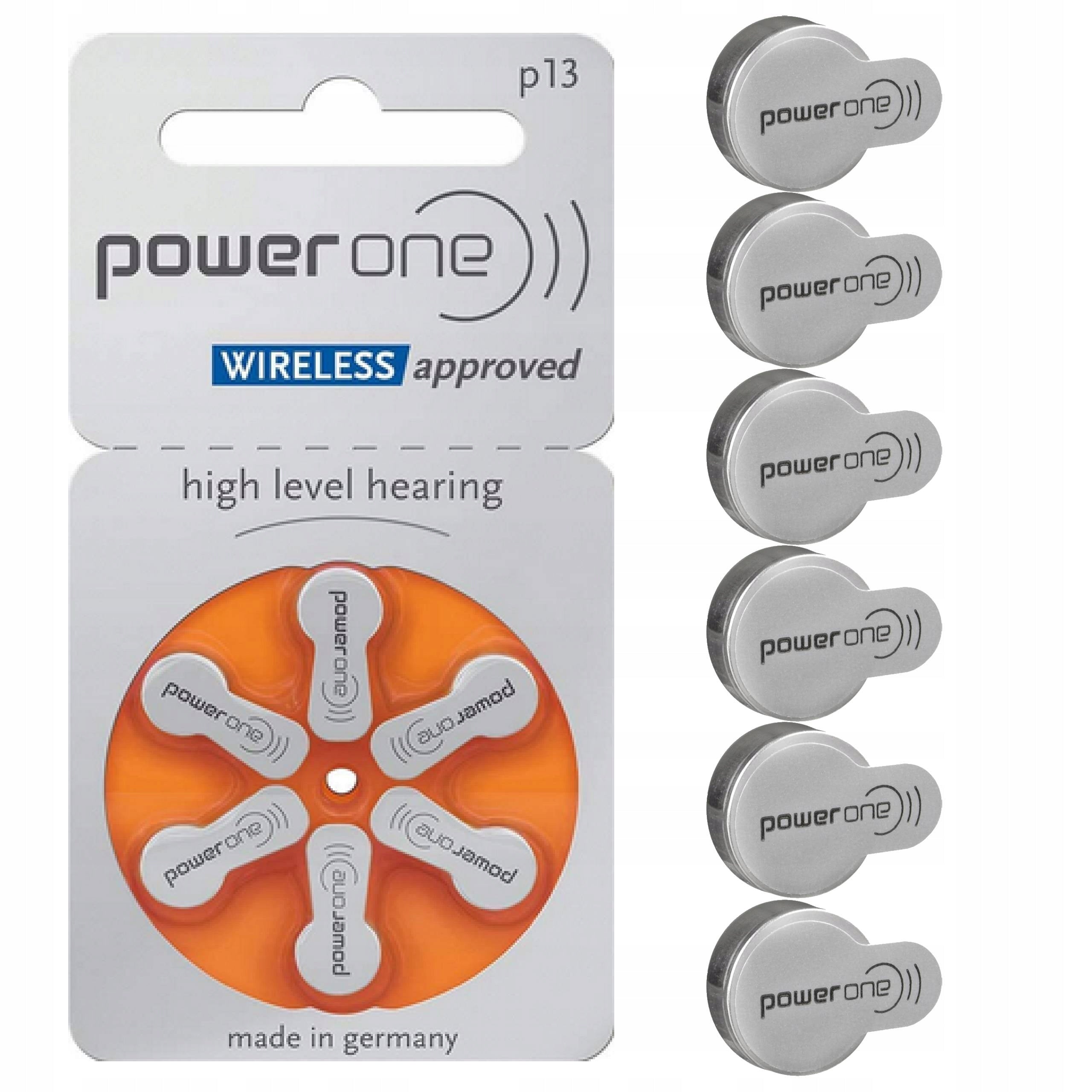 Hearing Aid Batteries 13 VARTA Power One x6