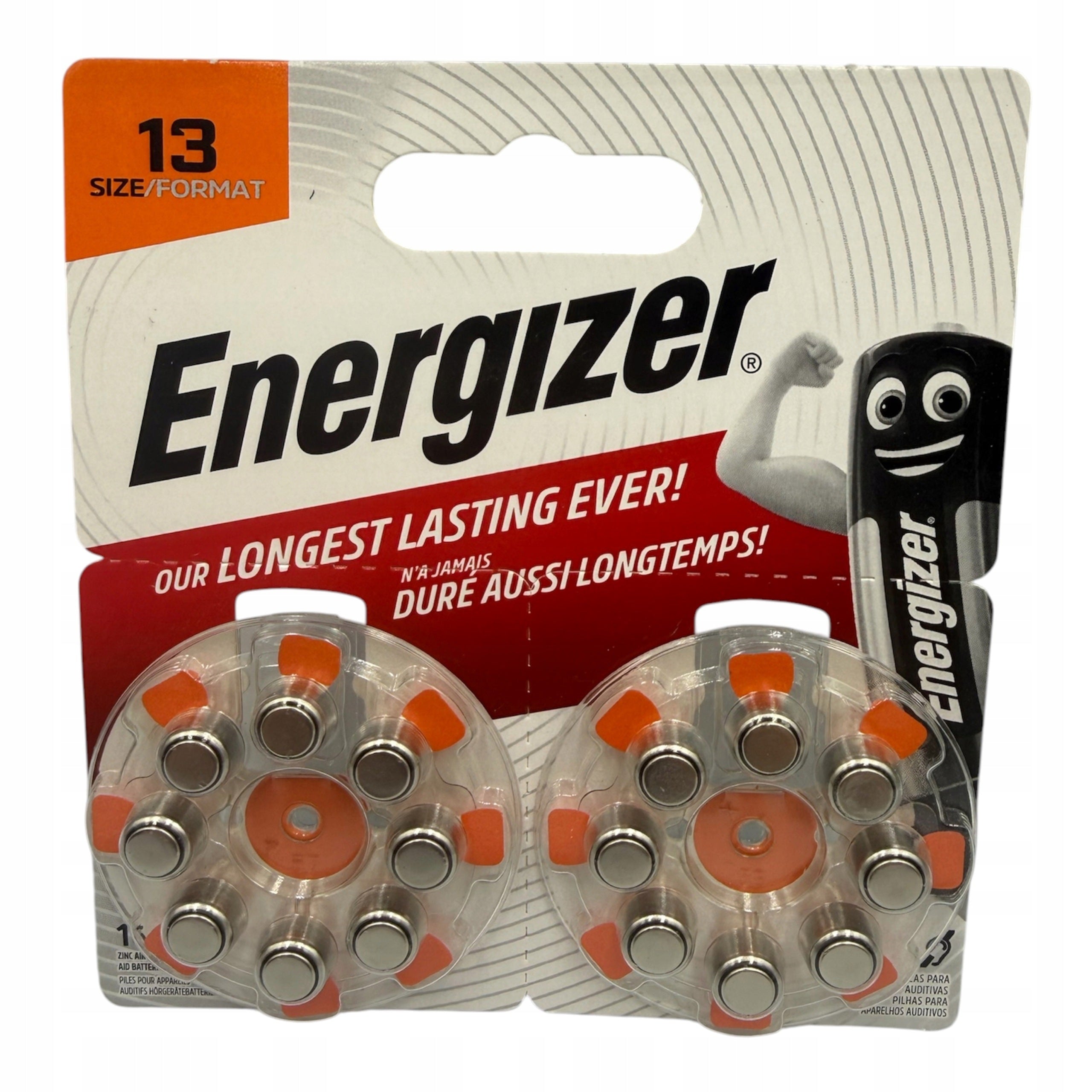 Hearing Aid Batteries 16 Pcs Format 13 ENERGIZER PR48 1.45V Battery