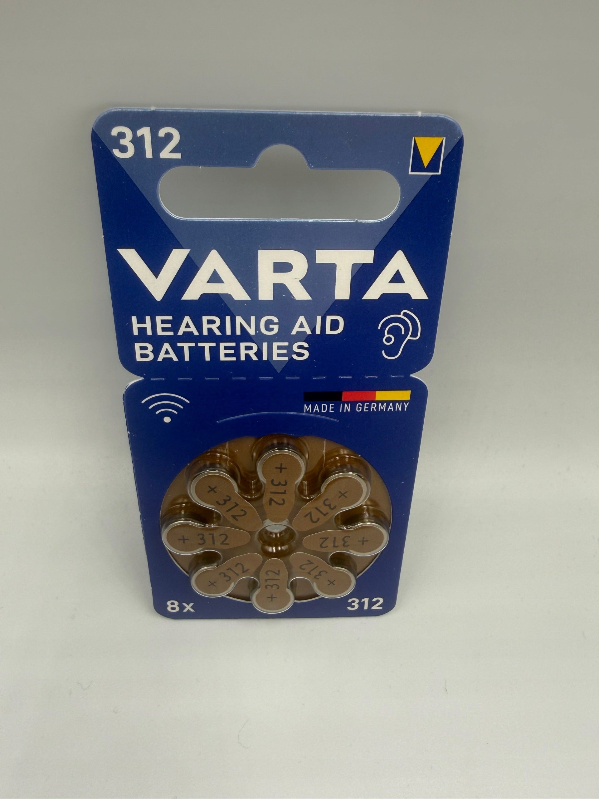 Hearing Aid Batteries 312 VARTA 8pcs PR41 1,45V Battery Packaging status original