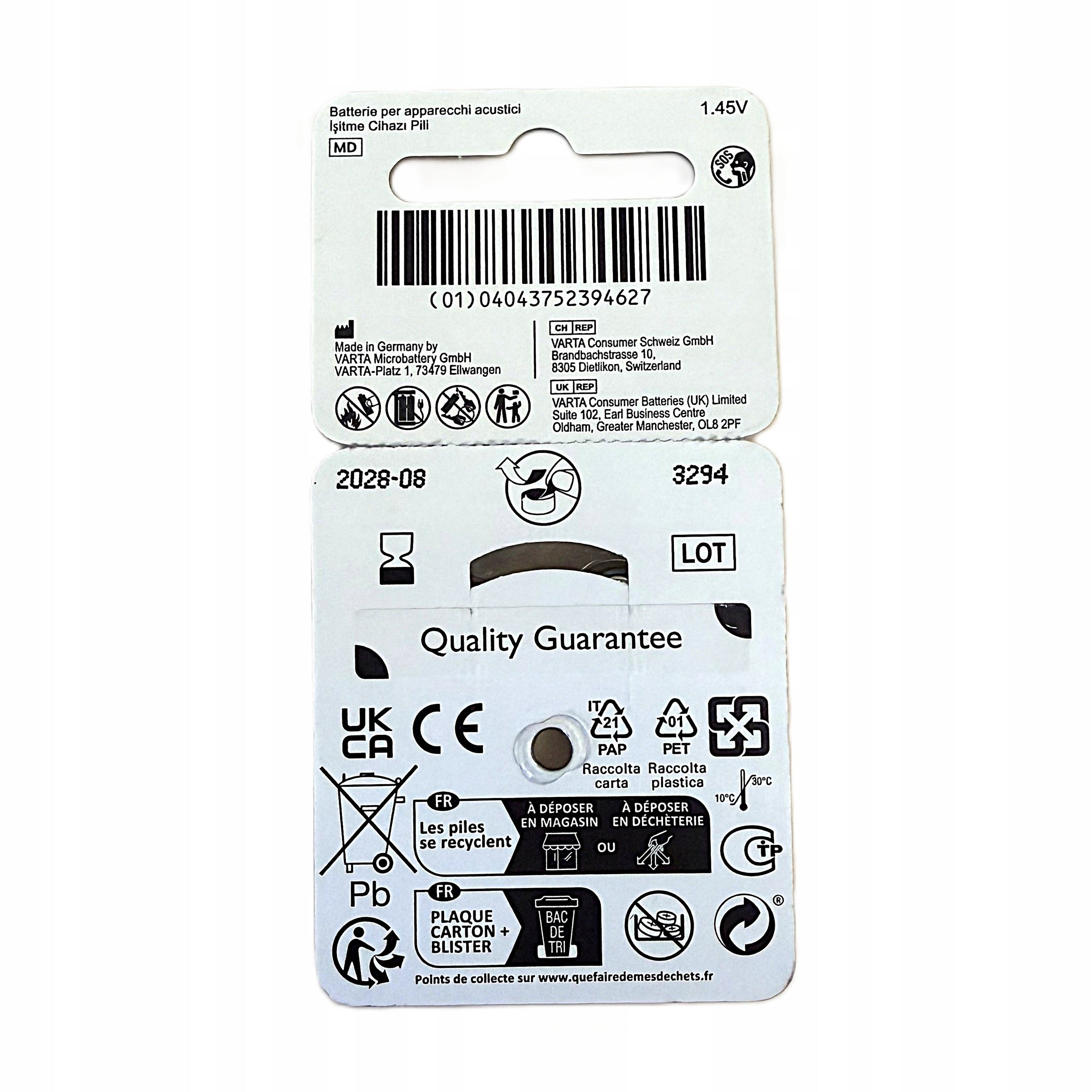 Hearing Aid Batteries Blister 60pcs 1,45V PR48 (13) coselgi VARTA Medical device no