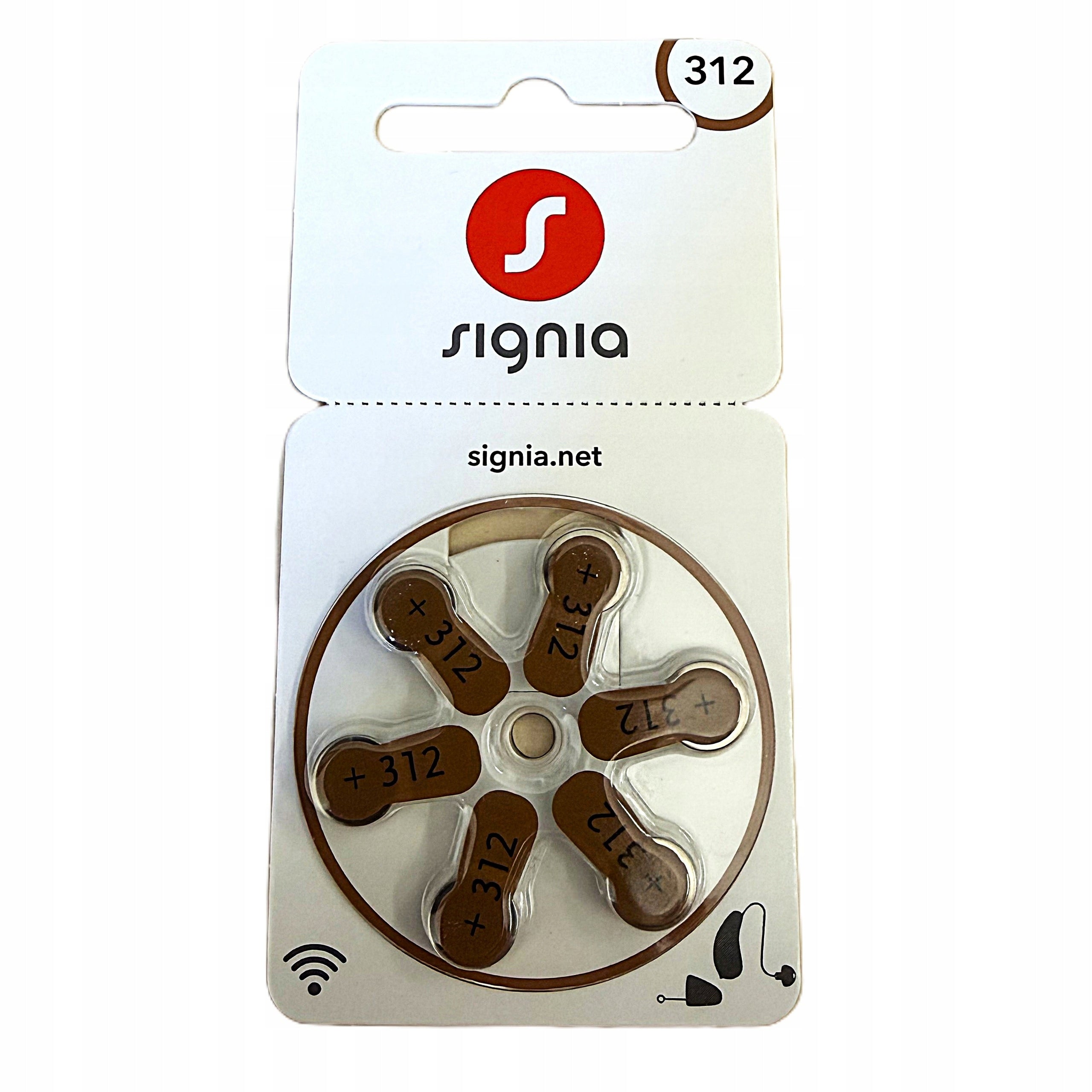 Hearing Aid Batteries Blister 6pcs 1,45V PR41 (312) signia