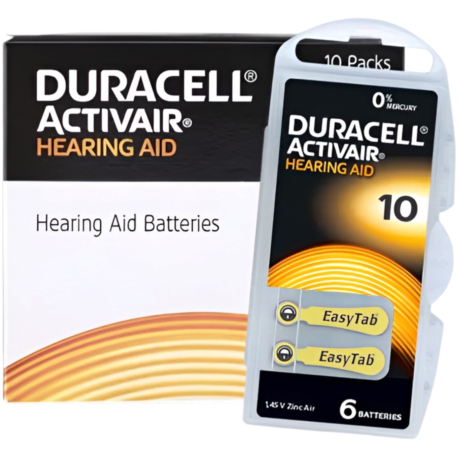 Hearing Aid Batteries DURACELL 10 ActivAir PR70 60pcs.