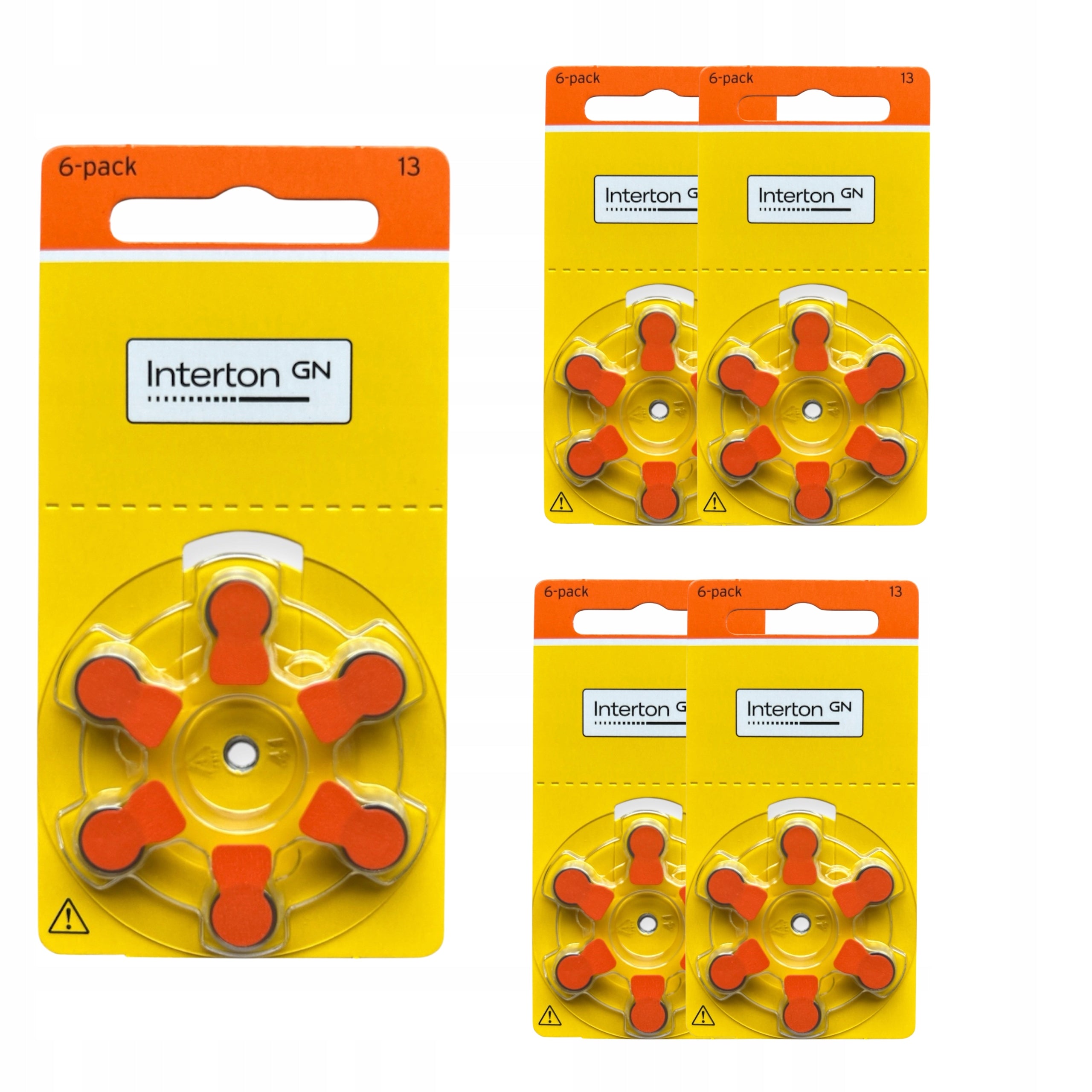 Hearing Aid Batteries Interton 13 Long Lasting 30 Pcs / 5 Leaves