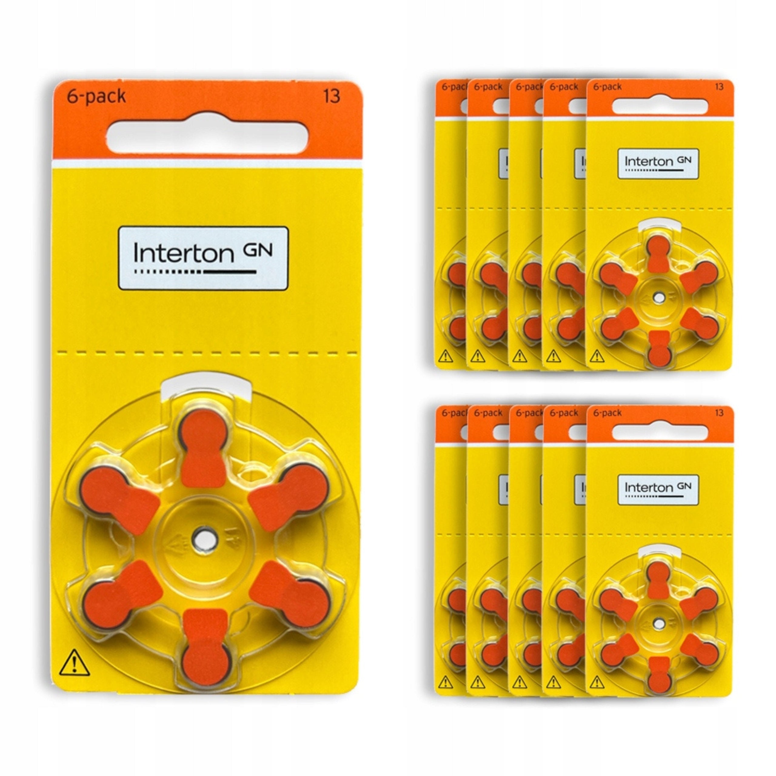 Hearing Aid Batteries Interton 13 Long Lasting 6 Pieces / 1 Leaf