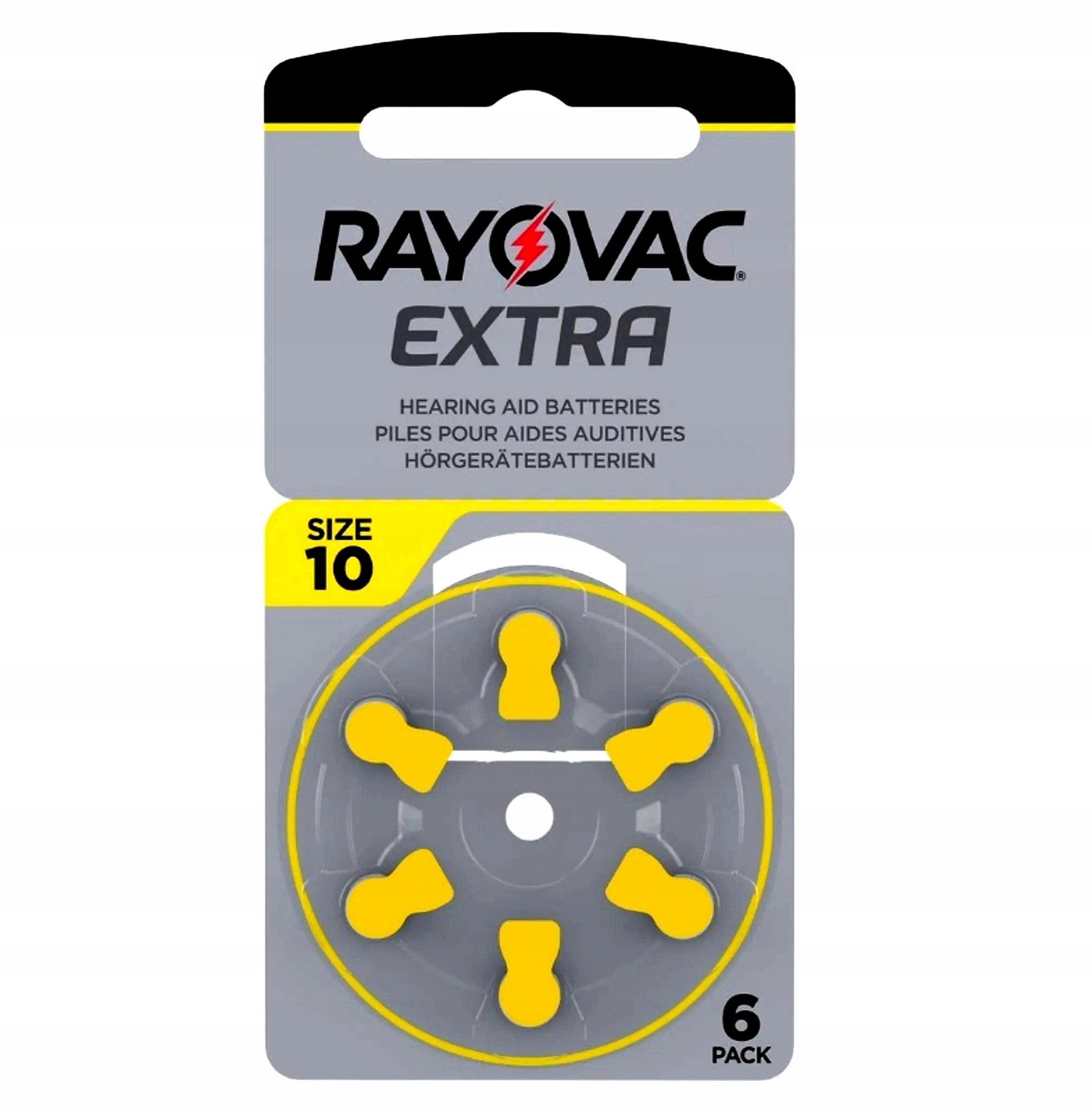 Hearing Aid Batteries RAYOVAC 10 MF PR70 ZincAir 6pcs. Medical device no