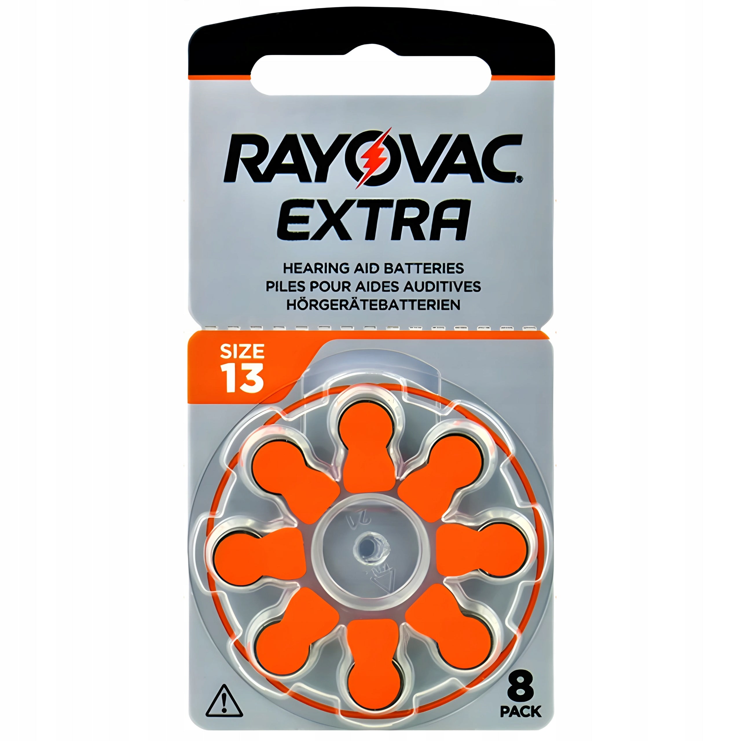 Hearing Aid Batteries RAYOVAC 13 PR48 for Hearing Aid LONG DATE x 8 Pack Packaging status original