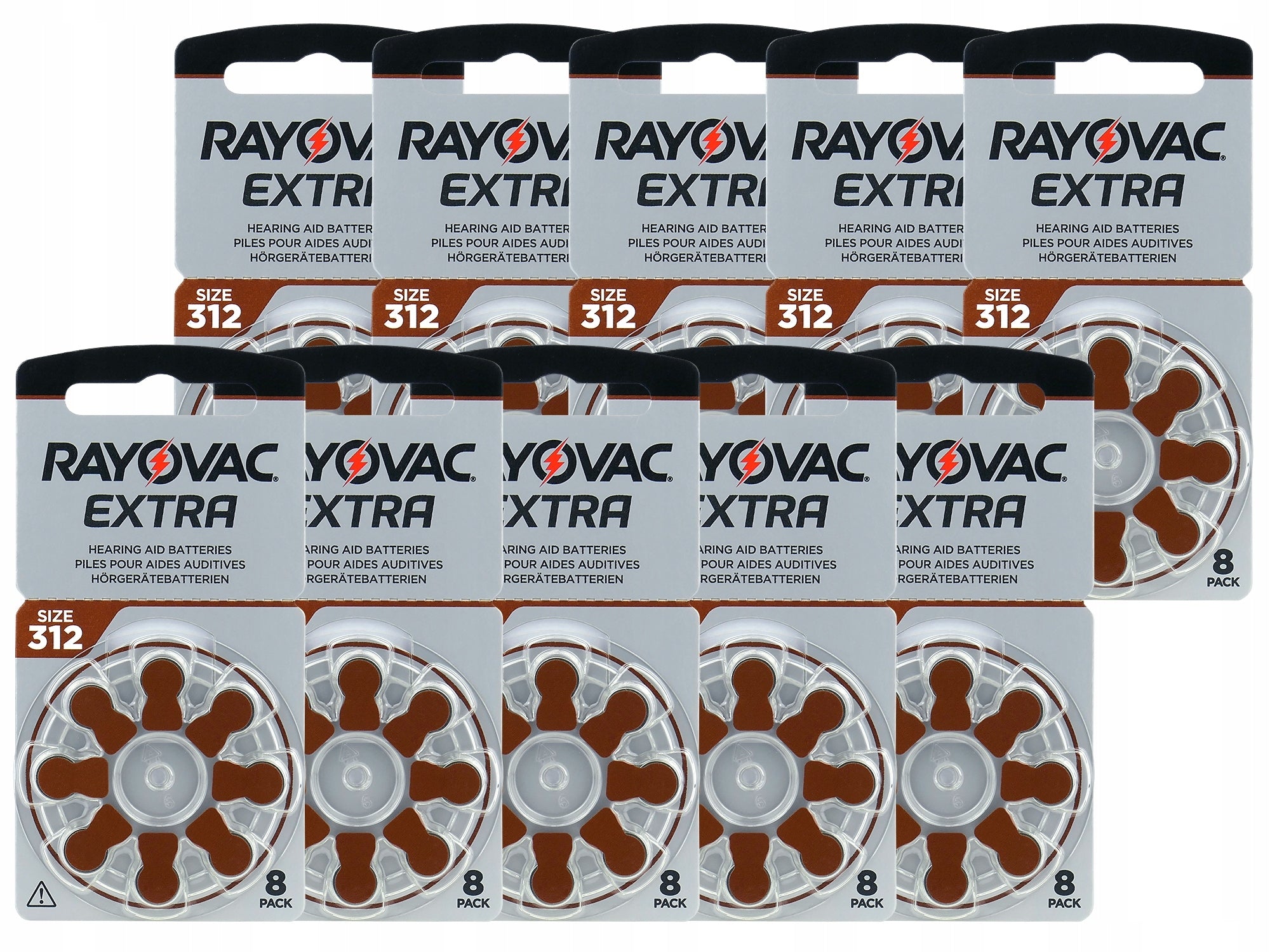 Hearing Aid Batteries RAYOVAC 312 MF PR41 ZincAir 180 mAh 80pcs