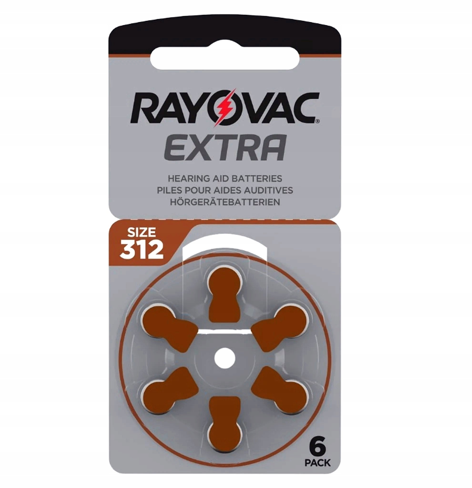 Hearing Aid Batteries RAYOVAC 312 MF PR41 ZincAir 60pcs Medical device no