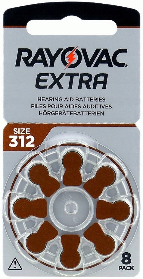 Hearing Aid Batteries RAYOVAC 312 MF PR41 ZincAir for Hearing Aids 8pcs