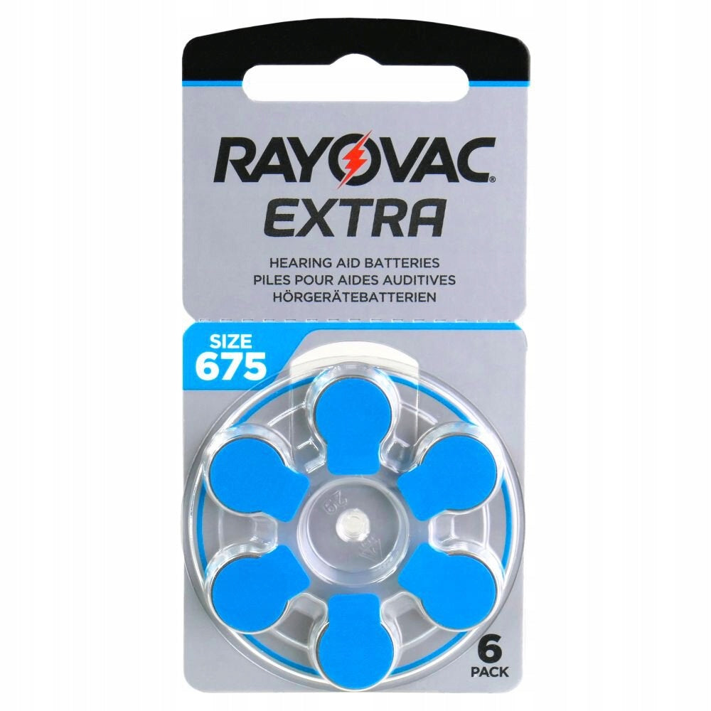 Hearing Aid Batteries - RAYOVAC EXTRA - 675 / PR44 - 60 pieces Packaging status original