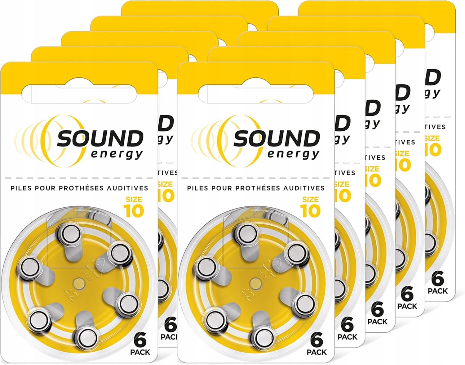 Hearing Aid Battery Sound energy 10 60 pcs. Packaging status original
