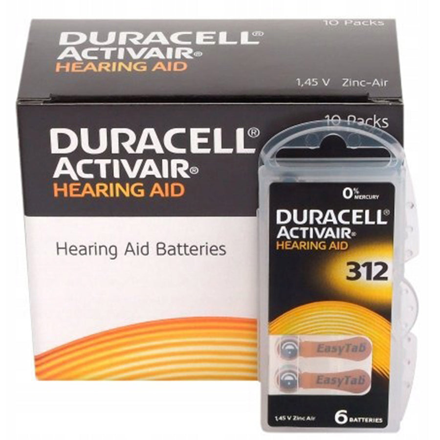 Hearing Aid DURACELL 312 PR41 - price for a set of 60 Medical device yes