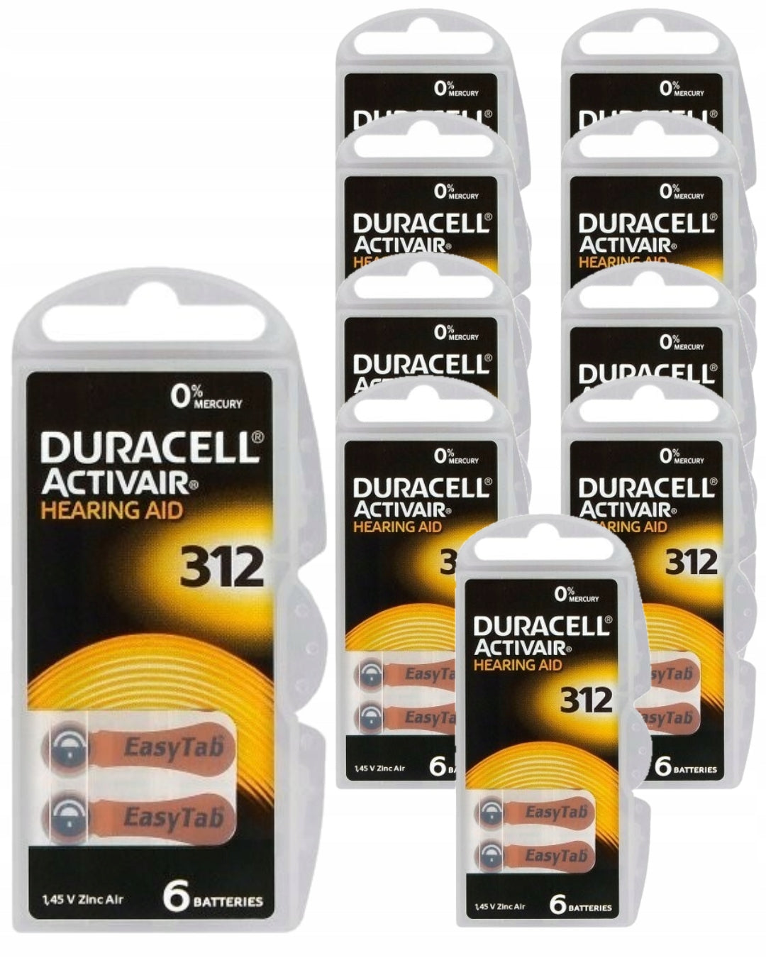 Hearing Aid DURACELL 312 PR41 - price for a set of 60 Packaging status original