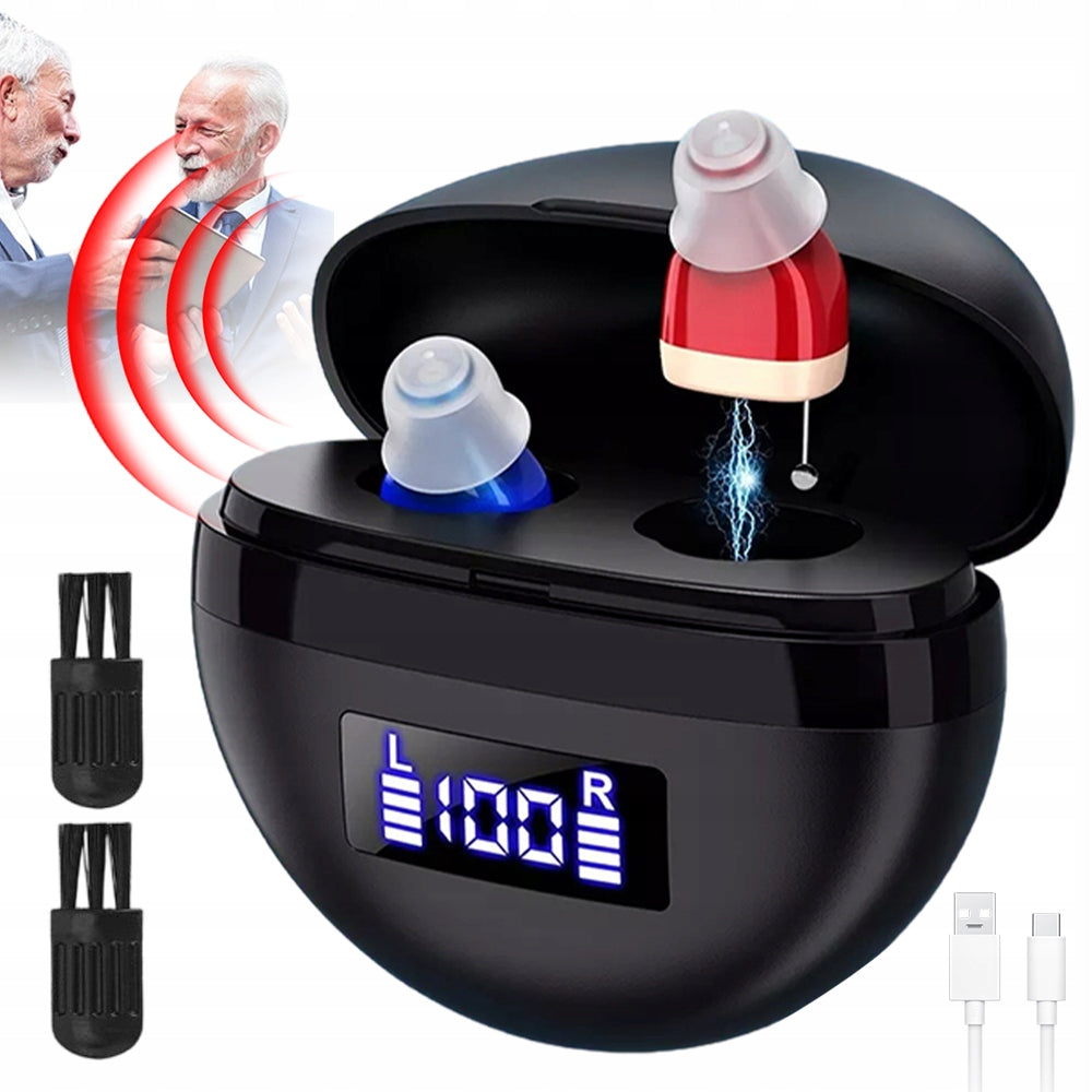 Hearing Amplifier Digital Mini 3g USB Rechargeable Case 1.5h Charging Reduction