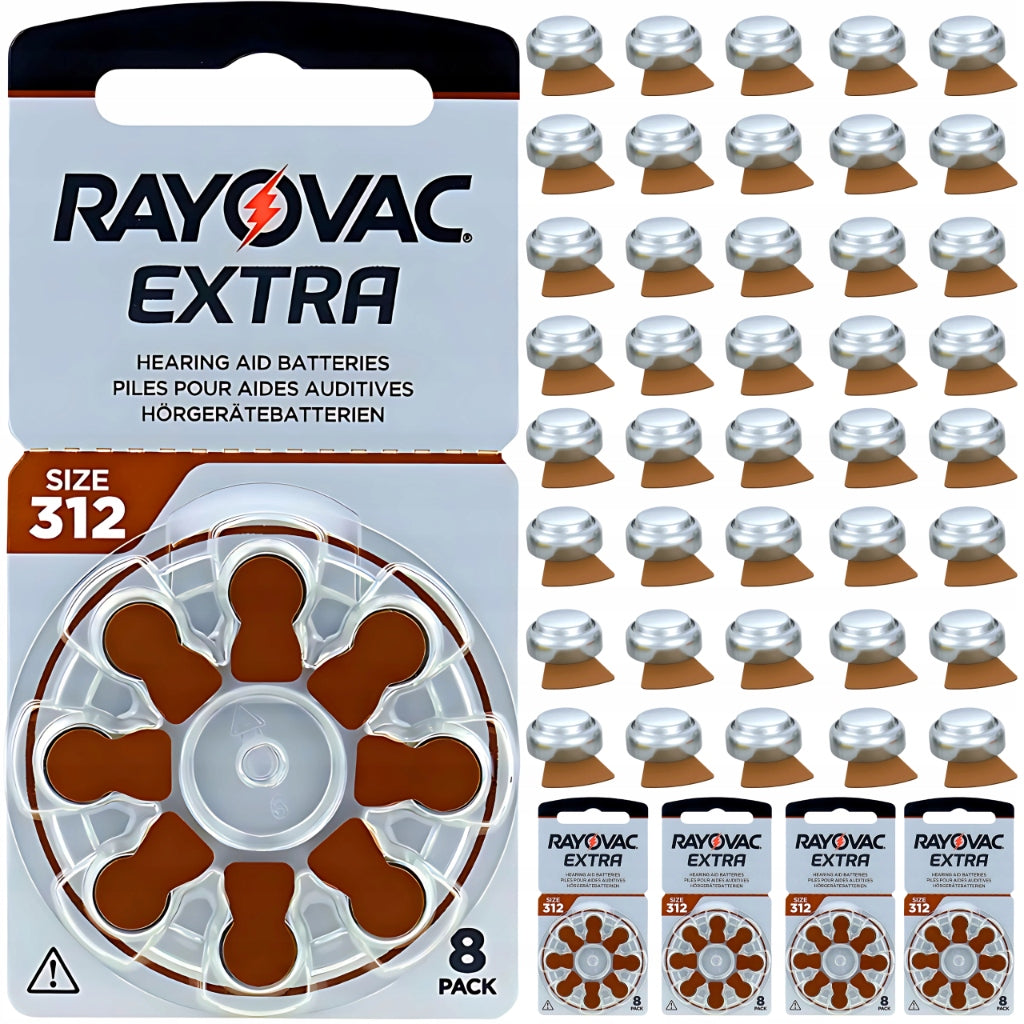 Hearing aids 312 PR41 DA312N6 RAYOVAC extra LONG TERM 40 pcs Packaging status original