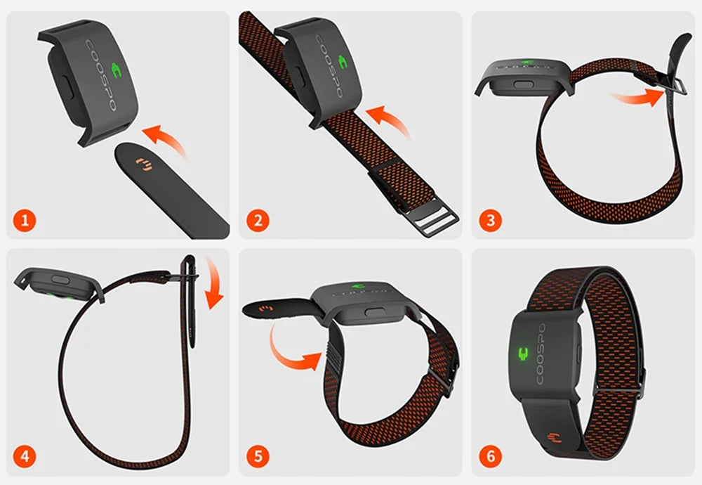Heart rate sensor Band Coospo HW9 Heart Rate Monitor Bluetooth Arm Ant+ garmin wahoo Manufacturer code HW9