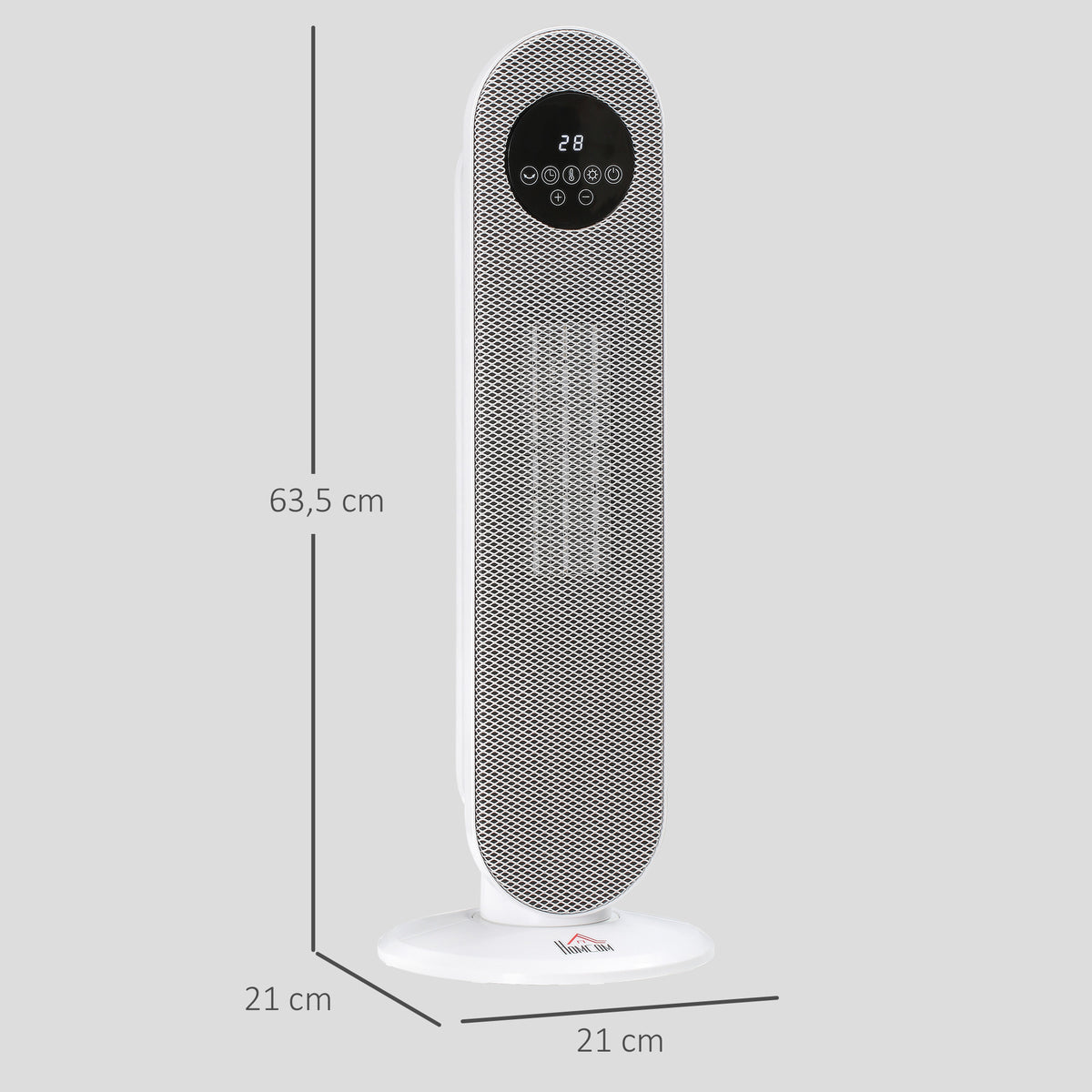 Heat fan 2 KW HOMCOM, ceramic PTC heater with remote control and oscillation Brand Homcom