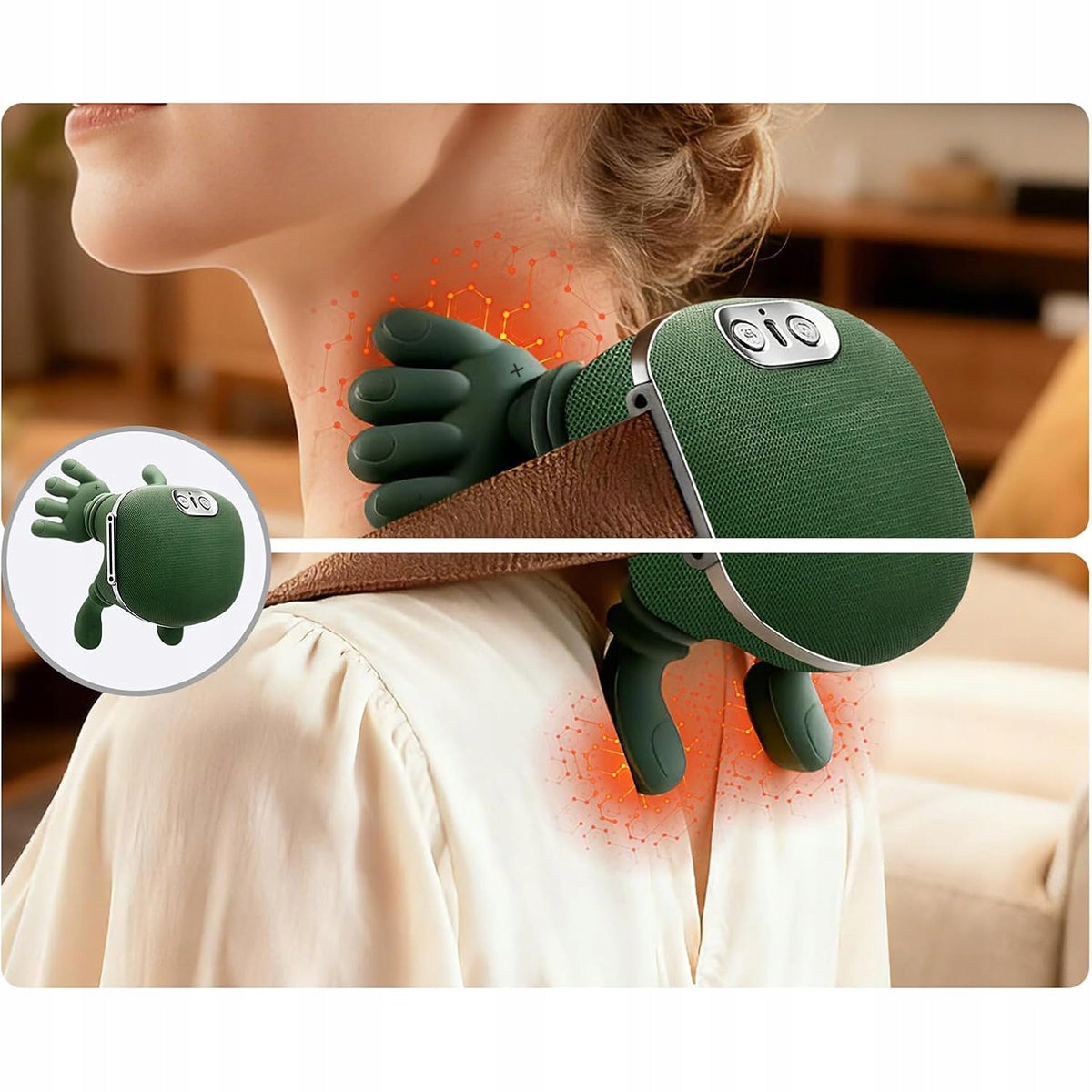 Heated Electric Massager Deep Massage 4D Kind nape, back and neck