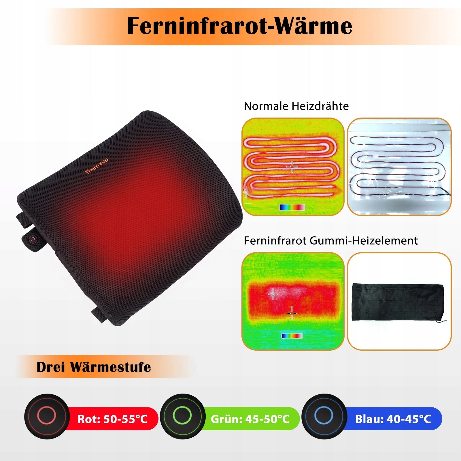 Heated Ergonomic USB Lumbar Pillow Brand no brand