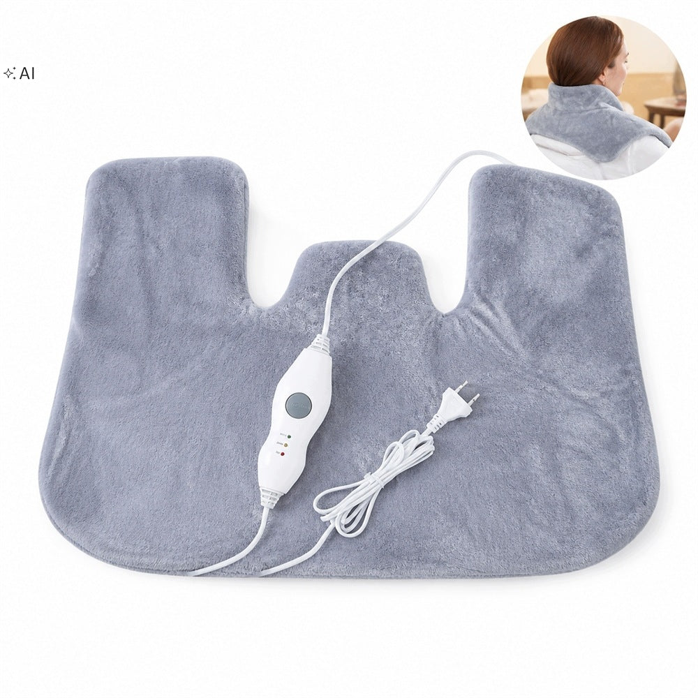 Heating cushion for neck shoulders and back 90W 57x43 cm grey