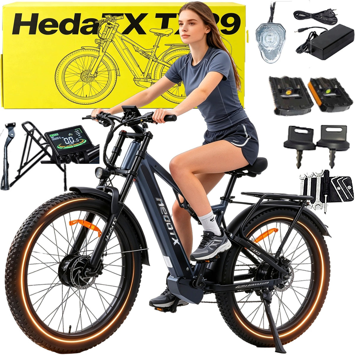 HedaTX TX29 Electric Vehicle 2engine 2000W 48V 19,2Ah 45km/h 60km 27,5"