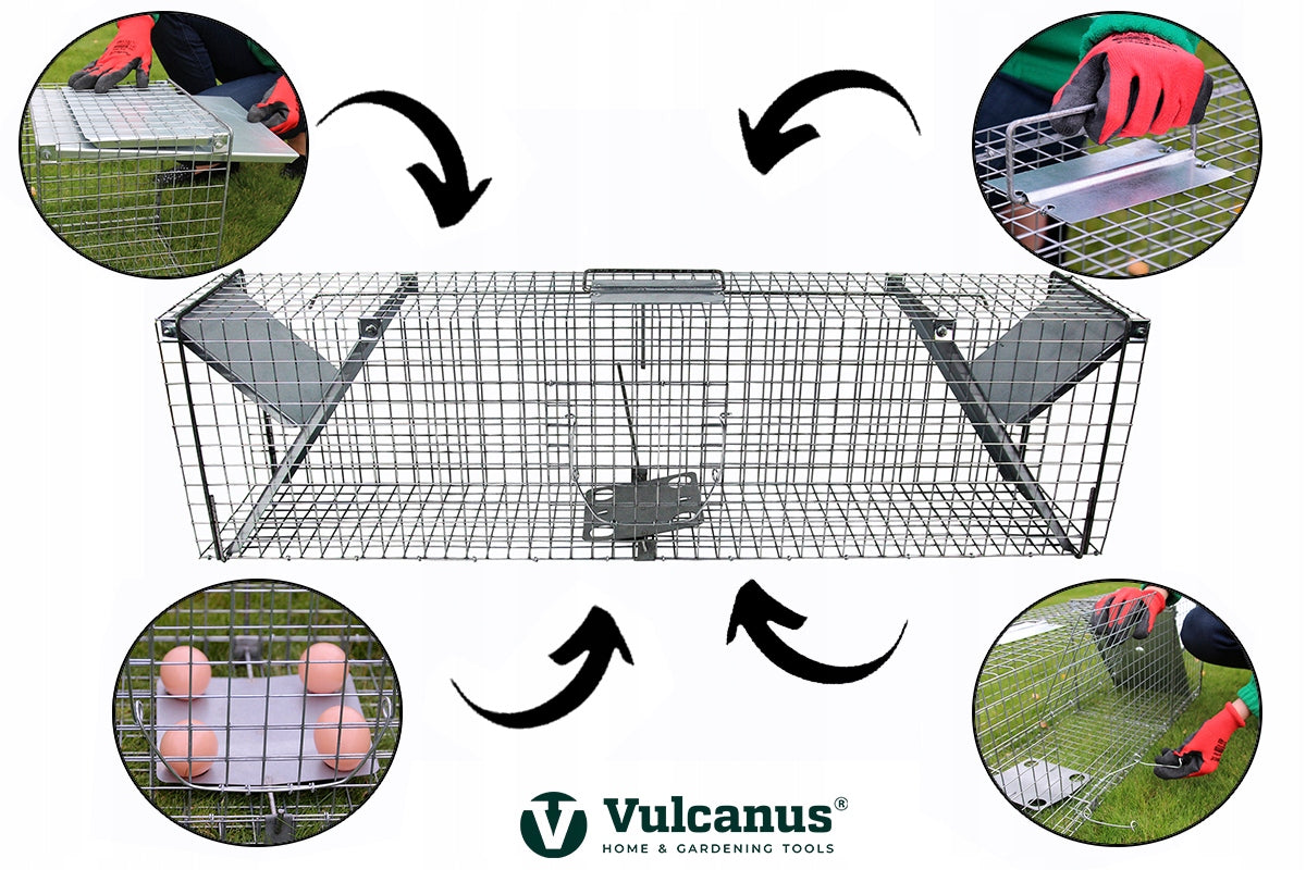 Hedgehog Marten Trap Fox Cats Otters Beavers Large 122cm Double Sided Paw Packaging status original