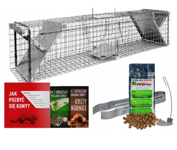 Hedgehog Trap for Kuna rats Mice Mink rodents 82x17x20cm + Freebies