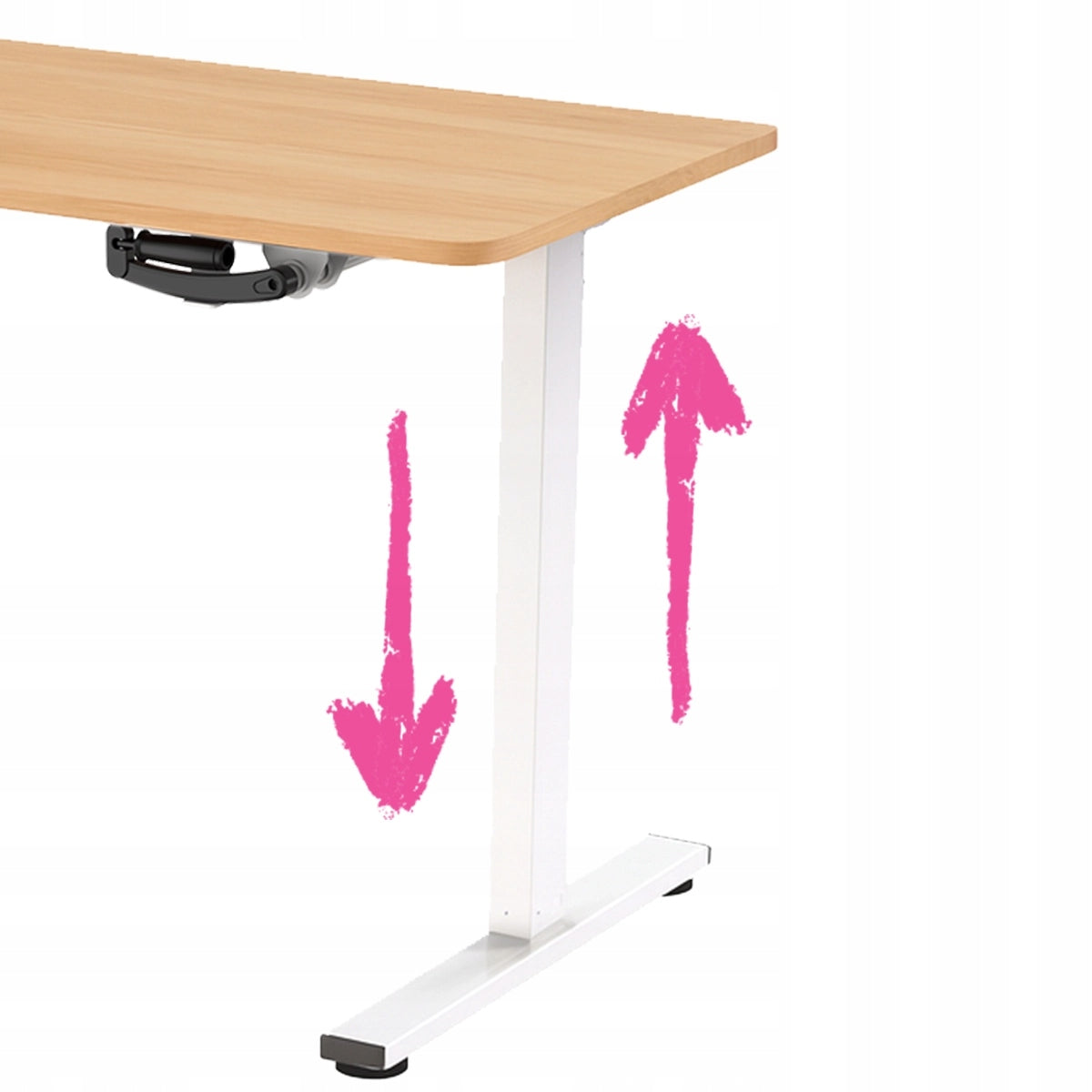 Height Adjustable Desk 140x60 Manual 40 kg Spacetronik lifted Manufacturer code SPEO113WL_140_60