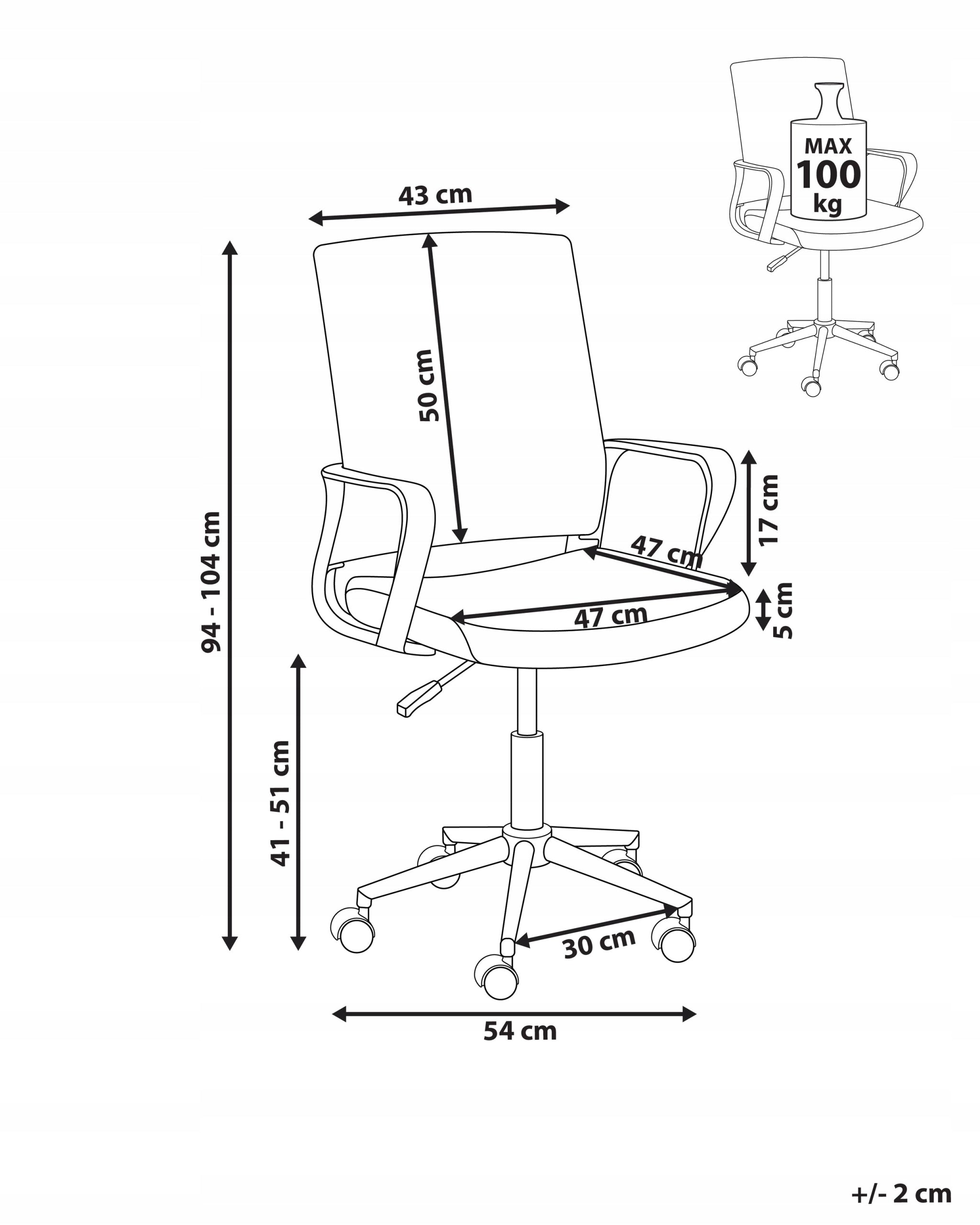 Height Adjustable Swivel Office Chair on Wheels Dark Green Medical device no